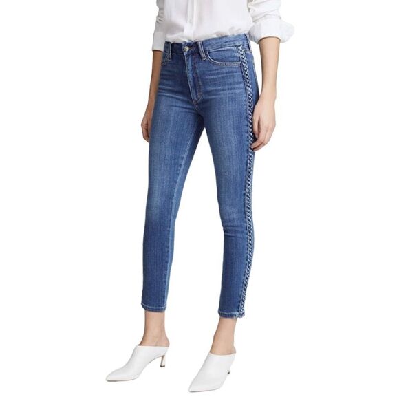 Joe's Jeans The Charlie High High Rise Skinny Ankle Jeans Braided Detail 25 - Picture 1 of 13